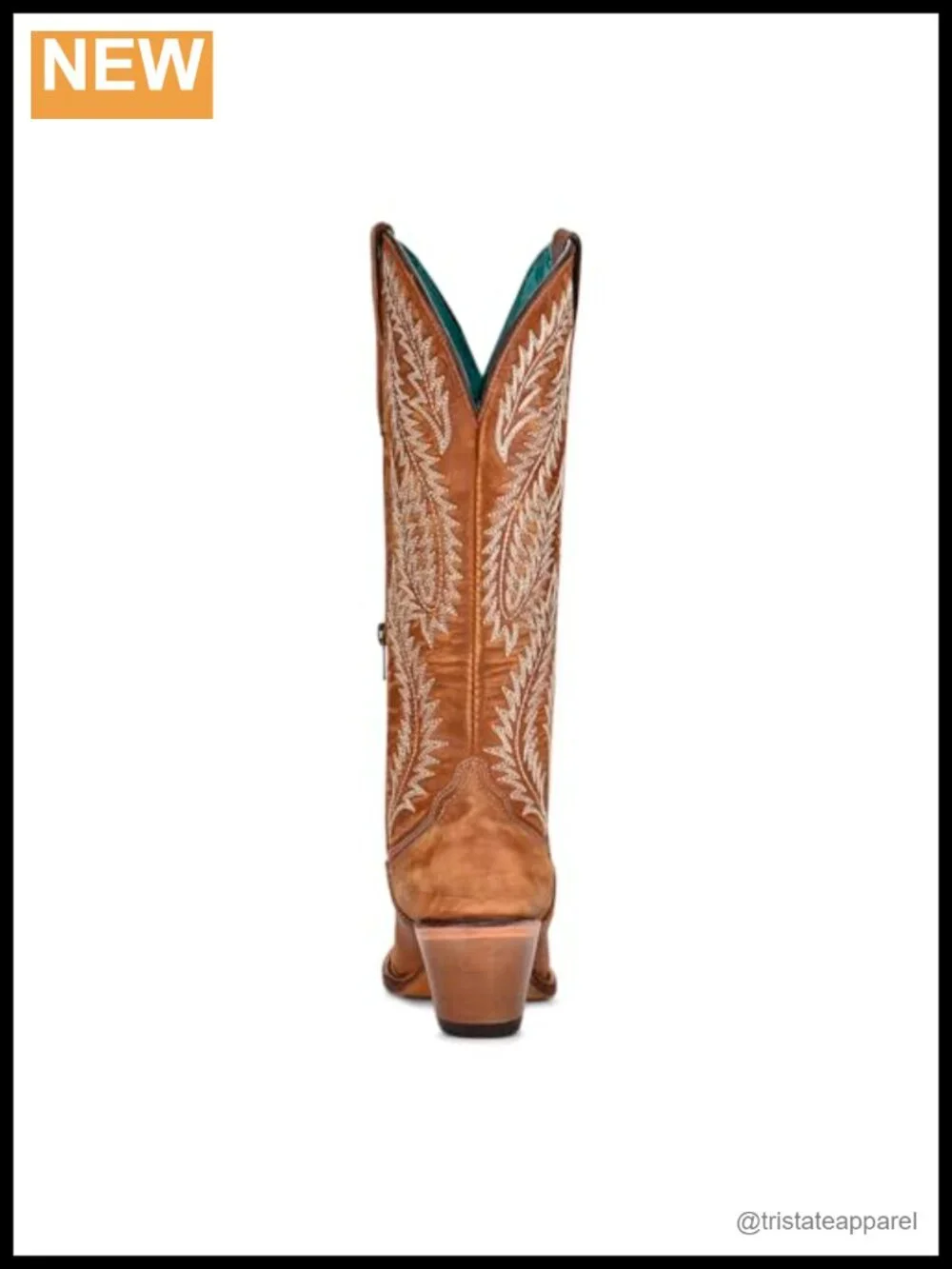 Handcrafted Knee High Western Boots Distressed Leather White Embroidery